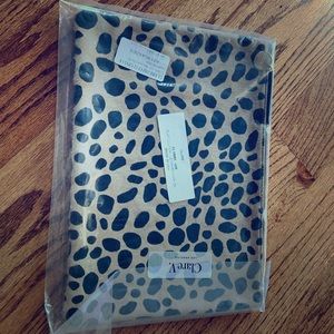 Clare V leopard flat clutch